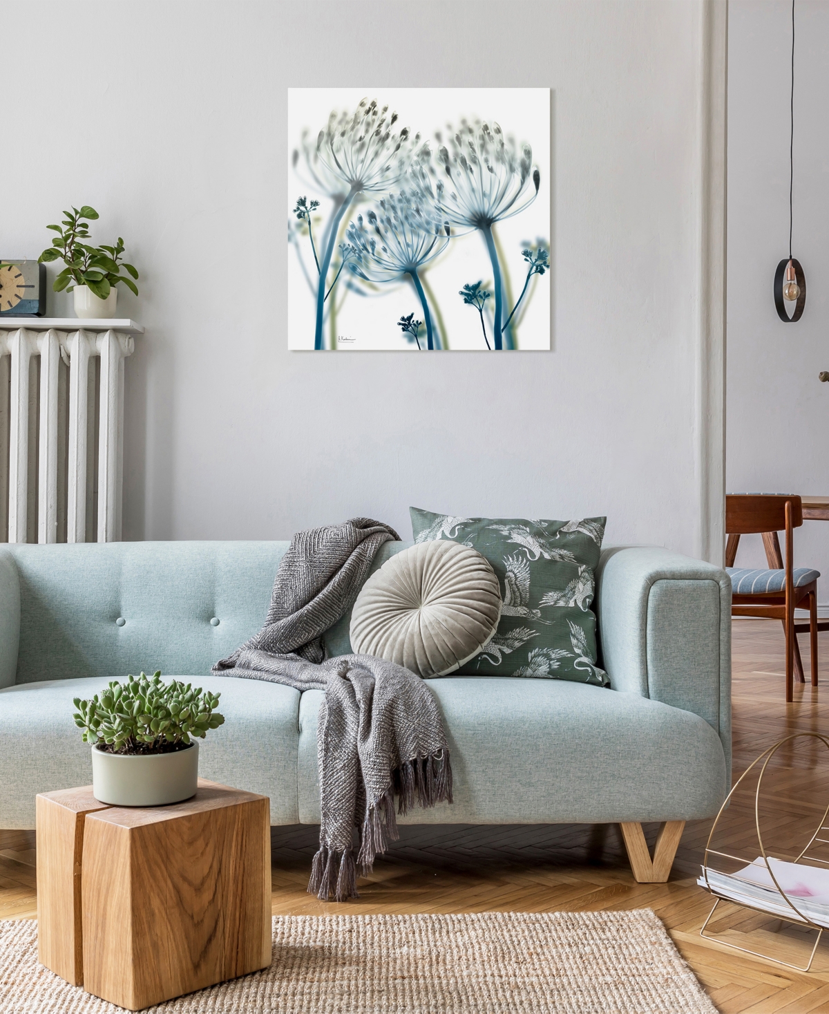 Empire Art Direct "unfocused Beauty 2" Frameless Free Floating Tempered Glass Panel Graphic Wall Art, 24" X 24" X 0.2" In Blue,green