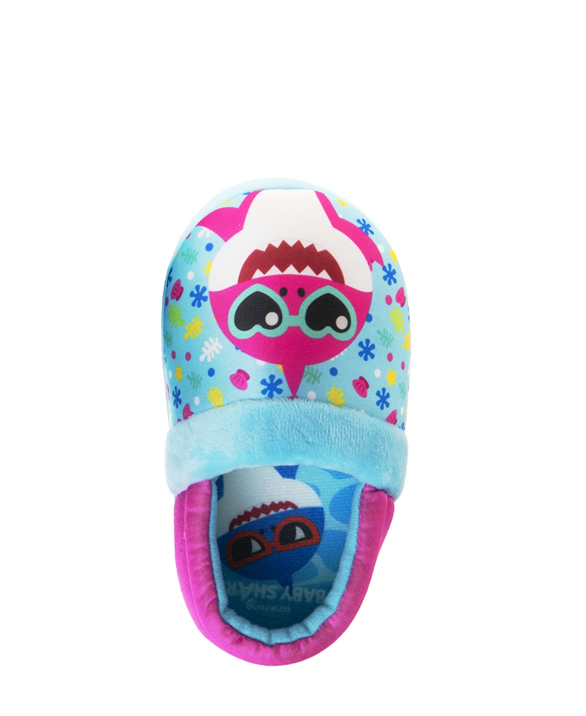 Baby Shark Little Girls Cool and Friendly Dual Sizes House Slippers - Blue