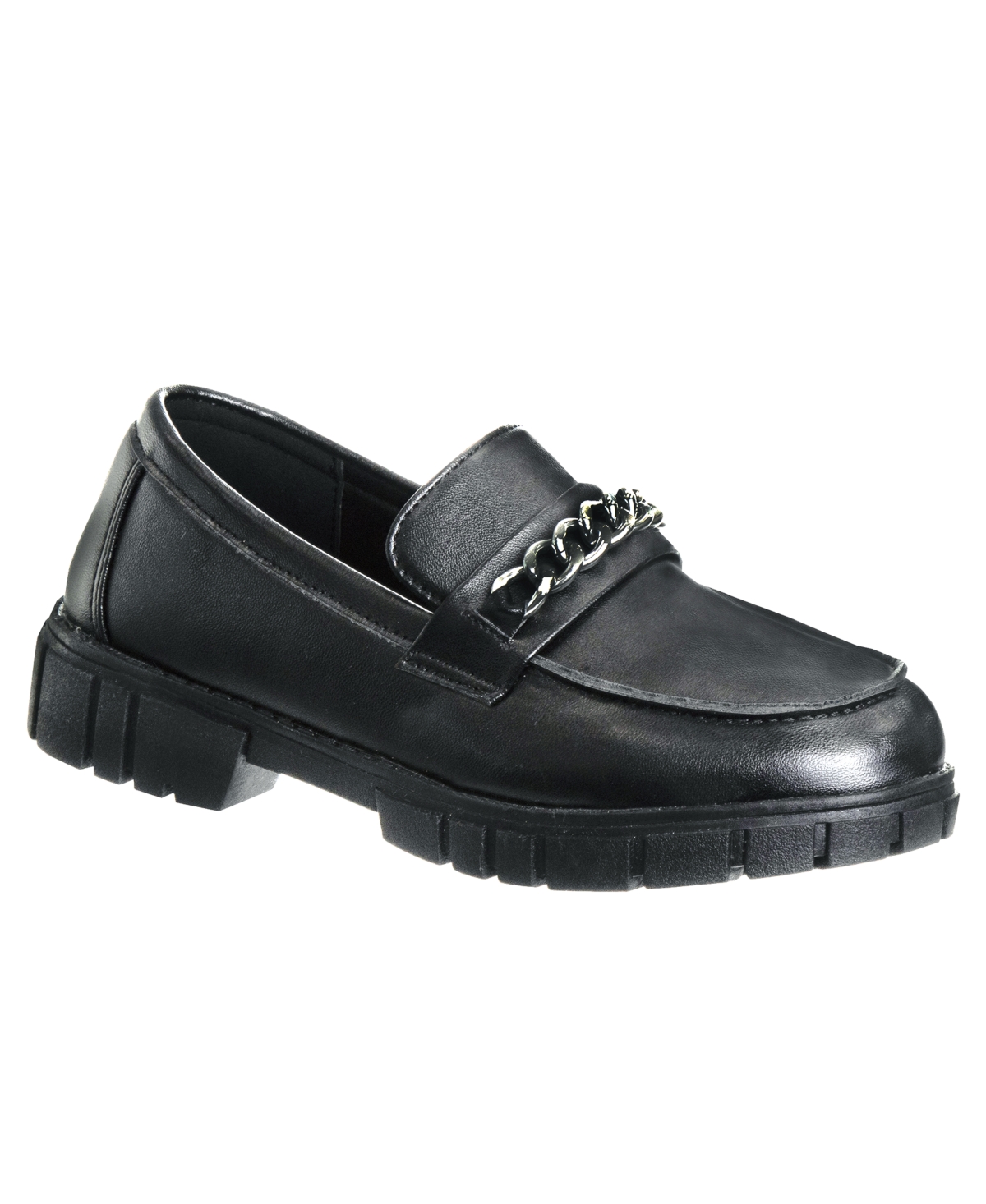French Toast Kids' Little Girls Lug Loafers School Shoes In Black