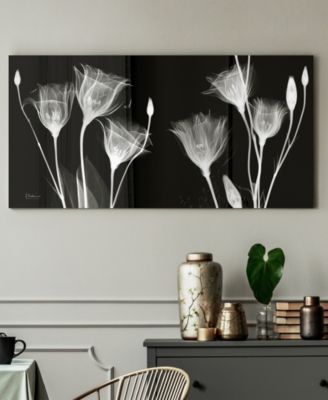 "Gentian X-Ray" Frameless Free Floating Tempered Glass Panel Graphic Wall Art, 24" x 48" x 0.2"