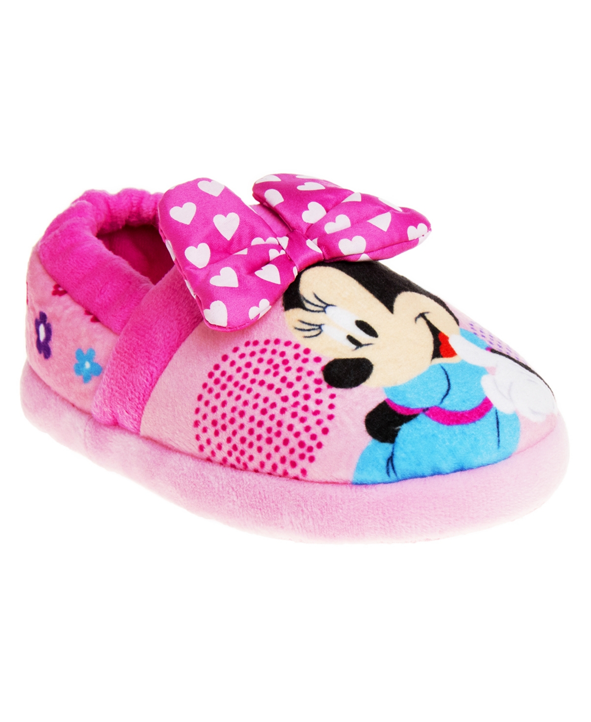 Disney Kids' Little Girls Minnie Mouse Papercut Love Dual Sizes Classic Slippers In Pink