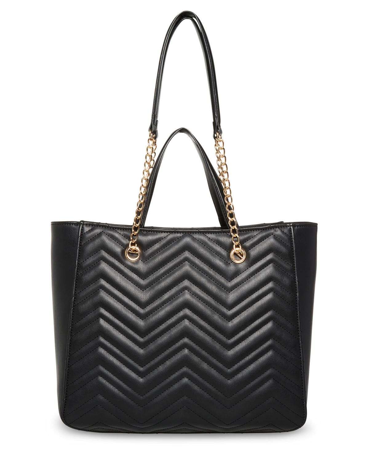 Shop Anne Klein Quilted Double Handle Large Tote In Black
