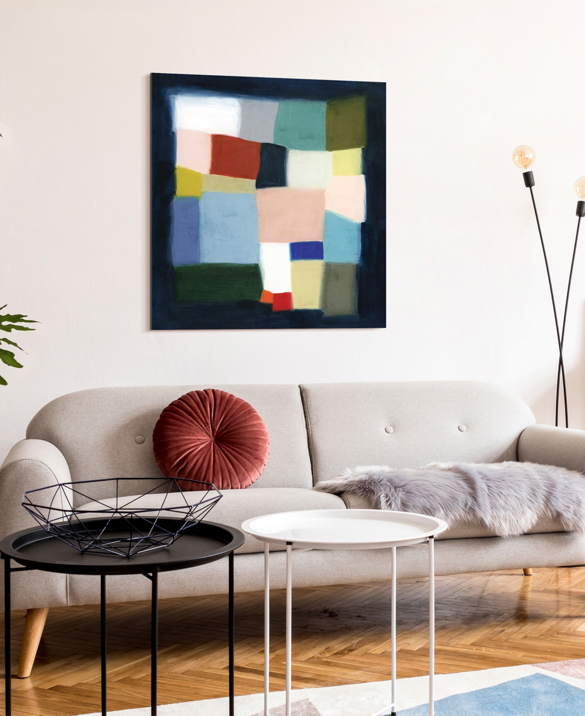 EMPIRE ART DIRECT "CHROMATIC CUBE I" FRAMELESS FREE FLOATING REVERSE PRINTED TEMPERED GLASS WALL ART, 38" X 38" X 0.2" 
