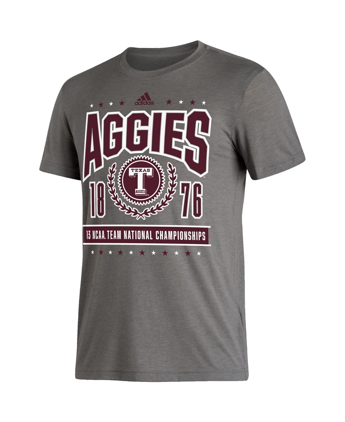 Men's adidasTexas A&M Aggies 13 Ncaa Team National Championships Reminisce Tri-Blend T-shirt - Heather Charcoal