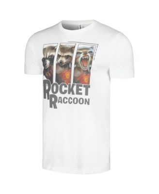 Men's and Women's White Guardians of the Galaxy Rocket Raccoon Panels T-shirt