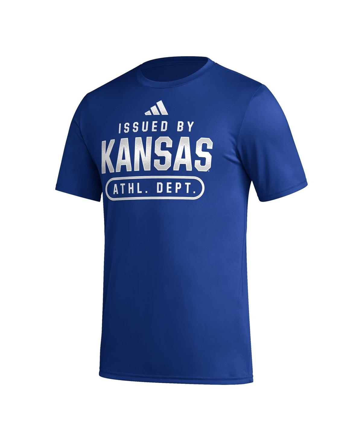 Men's adidasKansas Jayhawks Aeroready Pregame T-shirt - Royal