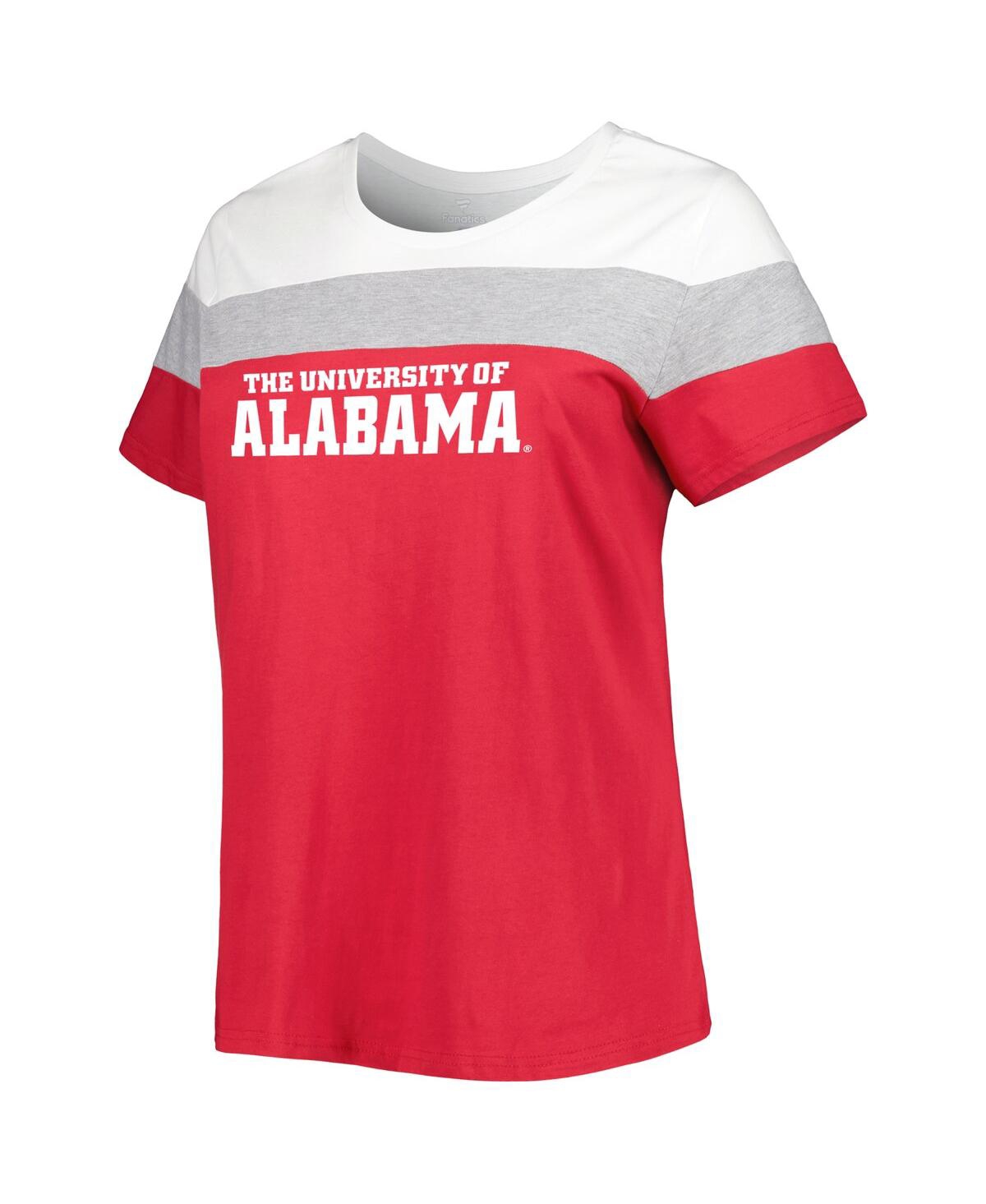 Shop Profile Women's Crimson Alabama Crimson Tide Plus Size Split Body T-shirt