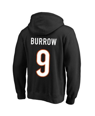 Men's Joe Burrow Black Cincinnati Bengals Big and Tall Fleece Name and Number Pullover Hoodie