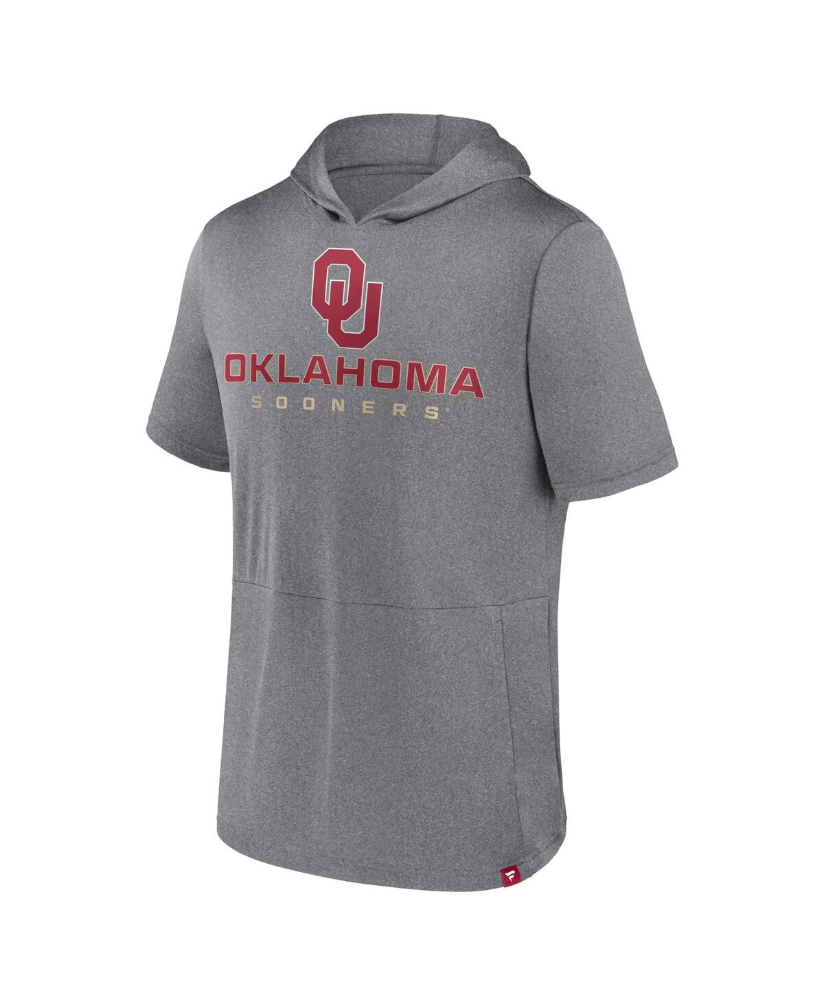 Men's FanaticsOklahoma Sooners Modern Stack Hoodie T-shirt - Heather Gray