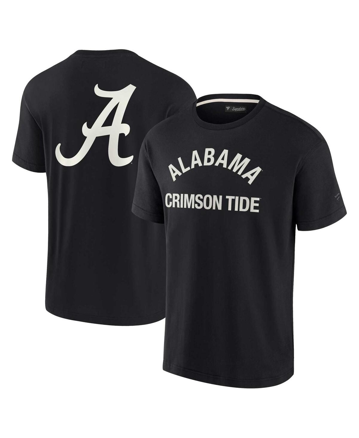 Fanatics Signature Men's And Women's  Black Alabama Crimson Tide Super Soft Short Sleeve T-shirt