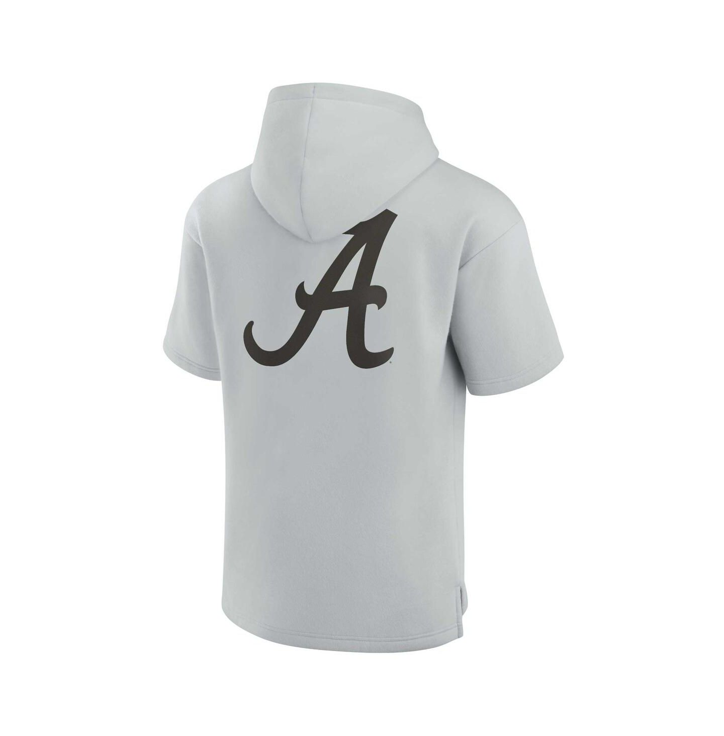 Худи Fanatics Signature Gray Alabama Crimson Tide Super Soft Fleece Short Sleeve Pullover — фото 2