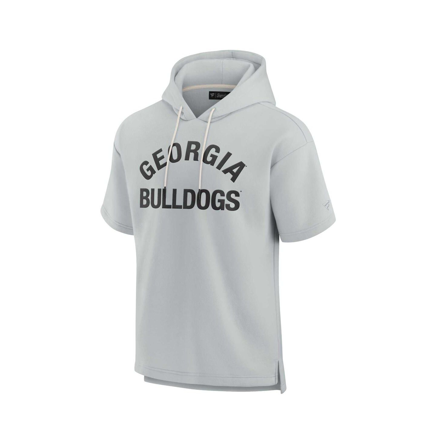 Худи Fanatics Signature Gray Georgia Bulldogs Super Soft Fleece Short Sleeve Pullover — фото 2