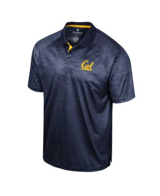 Men's Navy Cal Bears Honeycomb Raglan Polo Shirt