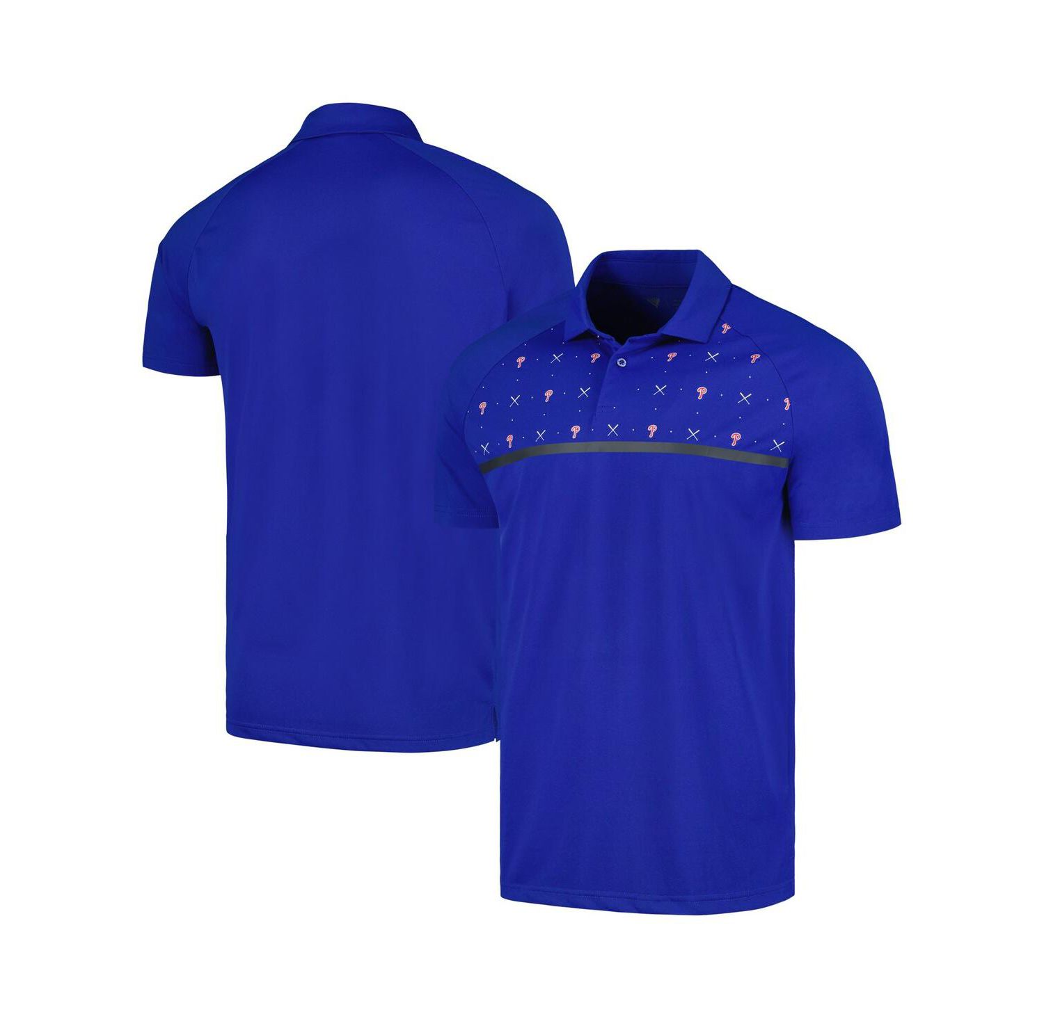 Men's Royal Philadelphia Phillies Sector Batter Up Raglan Polo Shirt