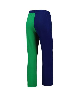 Women's Navy, Green Notre Dame Fighting Irish Colorblock Cozy Tri-Blend Lounge Pants