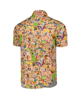 RSVLTS Men's and Women's Orange Nickelodeon 90s Mashup KUNUFLEX Button-Down Shirt