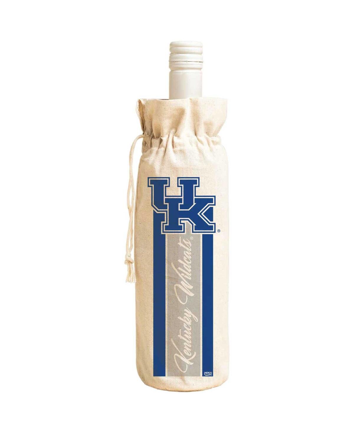Women's Kentucky Wildcats Canvas Wine Tote - Cream, Blue