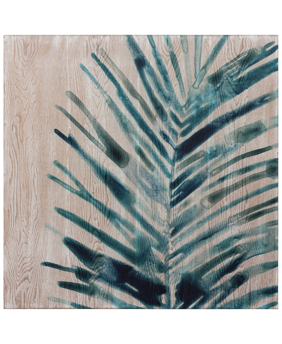 Empire Art Direct "tropical Jewell Iii" Fine Giclee Printed Directly On Hand Finished Ash Wood Wall Art, 24" X 24" X 1 In Blue