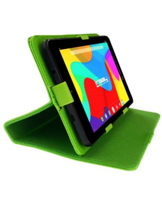 LINSAY - 7" Quad Core Android 10 Tablet Bundle with Leather Case Dual Cameras