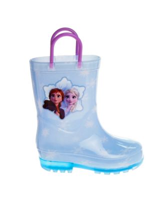 Toddler Girls Frozen Anna and Elsa Dual Sizes Rain Boots
