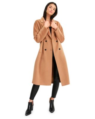 Women Boss Girl Double Breasted Lined Wool Coat