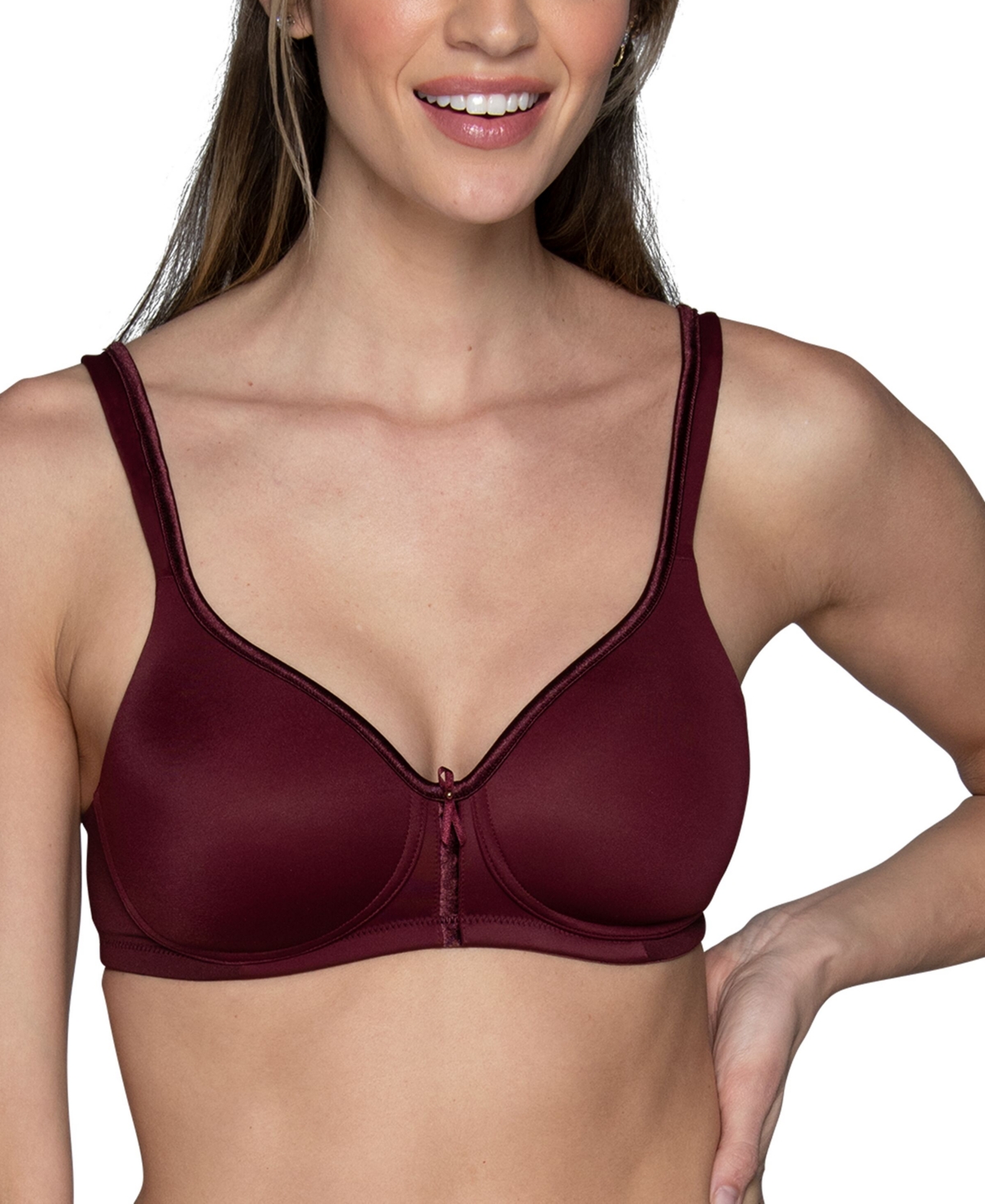 Vanity Fair Body Caress Full Coverage Wireless Bra 72335 In Flushed Fig
