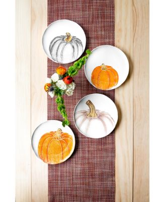 Pumpkins Assorted Salad Plates - Set of 4