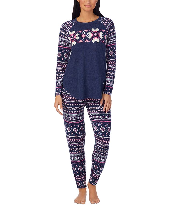 Cuddl Duds Women's Brushed SweaterKnit LongSleeve Pajama Set Macy's