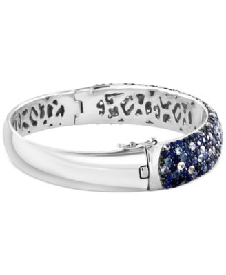 EFFY&reg; Multi-Sapphire Ombr&eacute; Bangle Bracelet (13-1/3 ct. t.w.) in Sterling Silver