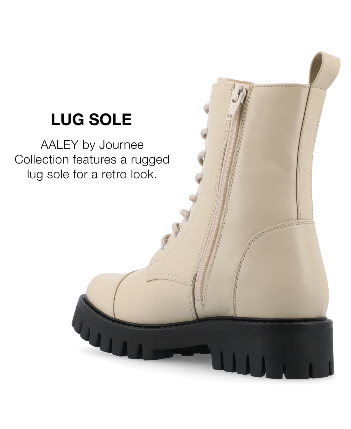 Journee Collection Women's Aaley Lace Up Lug Combat Bootie