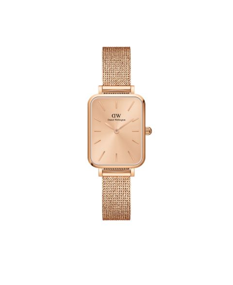 Женские часы Daniel Wellington Quadro Unitone Rose Gold-Tone Stainless Steel Watch 20 x 26mm