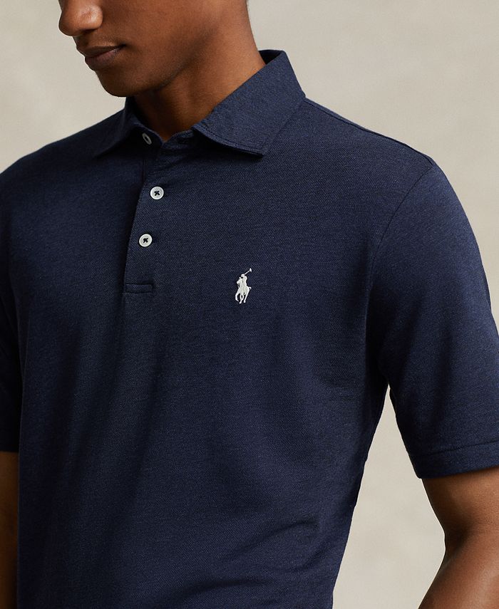 Polo Ralph Lauren Men's Classic-Fit Cotton-Linen Polo Shirt - Macy's