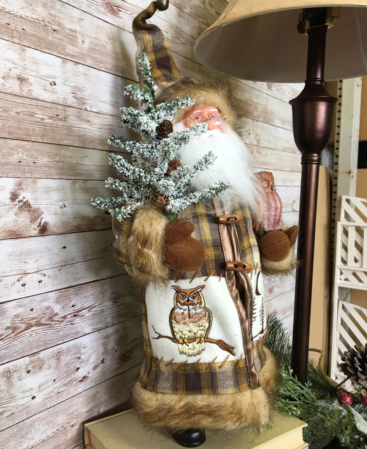 Shop Santa's Workshop 15" Night Owl Claus Figurine In Brown