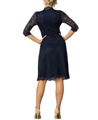 Women's Scalloped Boudoir Lace Cocktail Dress