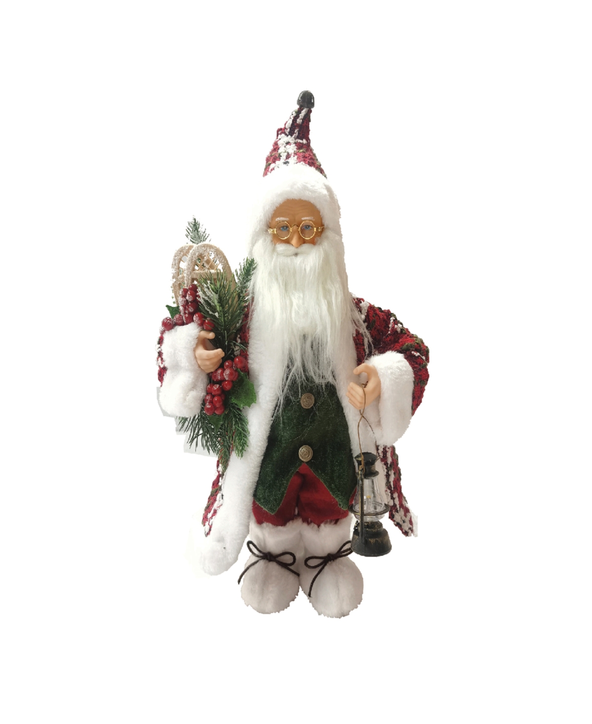 Santa's Workshop 15" Woven Claus Figurine In Red