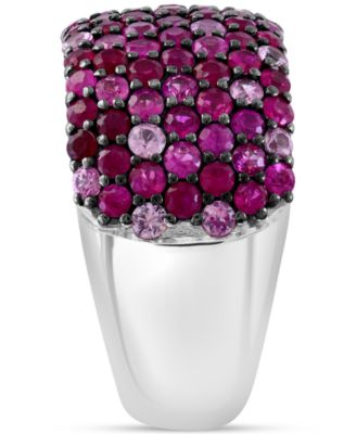 EFFY&reg; Ruby (1-5/8 ct. t.w.) & Pink Sapphire (1-1/2 ct. t.w.) Ombr&eacute; Wide Width Ring in Sterling Silver