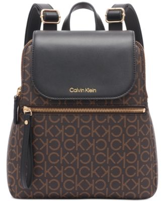 Calvin Klein Garnet Signature Top Zipper Crossbody Bag - Macy's