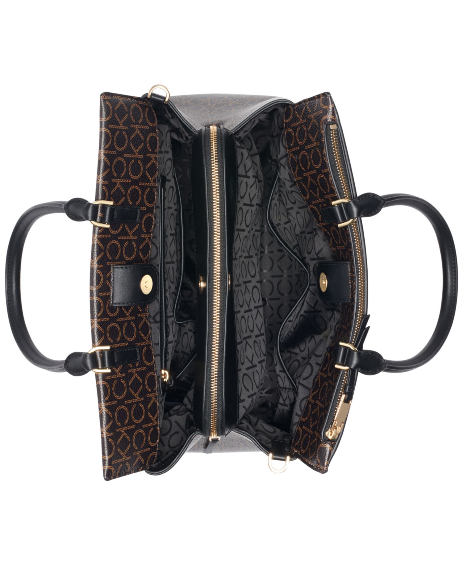 Becky Signature Triple Compartment Turnlock Convertible Tote