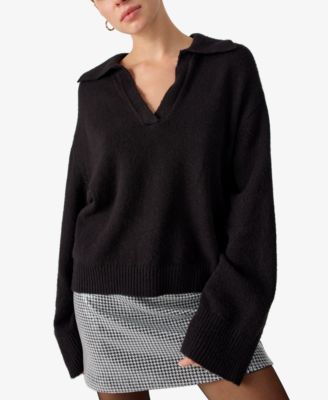 Sanctuary - Women's Johnny Wing Collar Long-Sleeve Sweater
