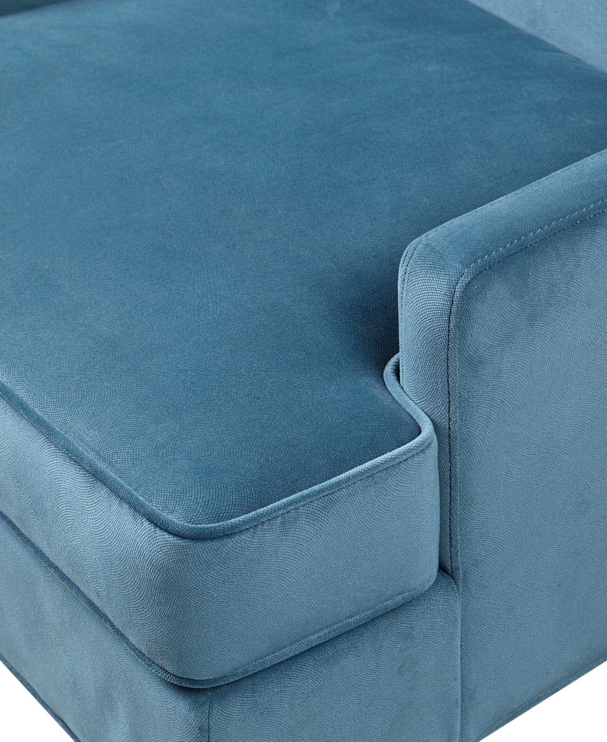 Shop Martha Stewart Collection Martha Stewart Anna 30.75" Wide Fabric Arm Accent Chair In Blue