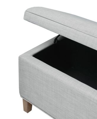 Martha Stewart Caymus 48" Wide Rectangular Fabric Soft Close Storage Bench