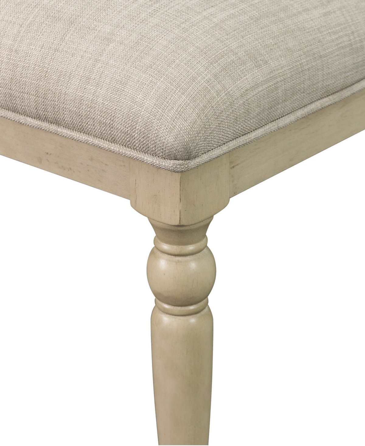 Martha Stewart Collection Martha Stewart Fiona 19.5" Wide 2 Piece Fabric Upholstered With Turned Wood Legs Dining Chair In Light Gray