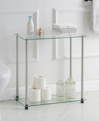 23.75" Glass Designs2Go Chairside End Table