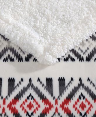 CLOSEOUT! Mountain Village Ultra Soft Plush Fleece Reversible Throw, 60" x 50"