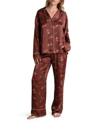 Midnight Bakery Women s Lingerie Carmella Satin 2 Piece Pajama Set Macy s