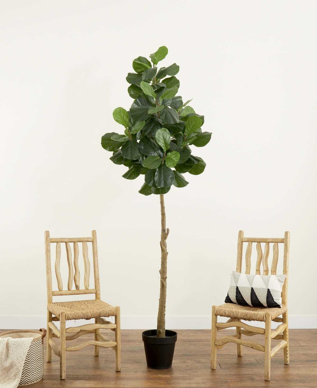 NEARLY NATURAL 96" ARTIFICIAL FIDDLE LEAF FIG TREE 