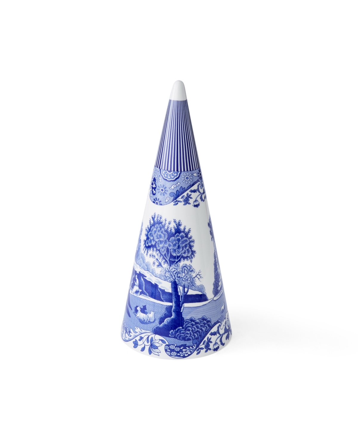 Spode Blue Italian Coned Shaped Topiary In Blue
