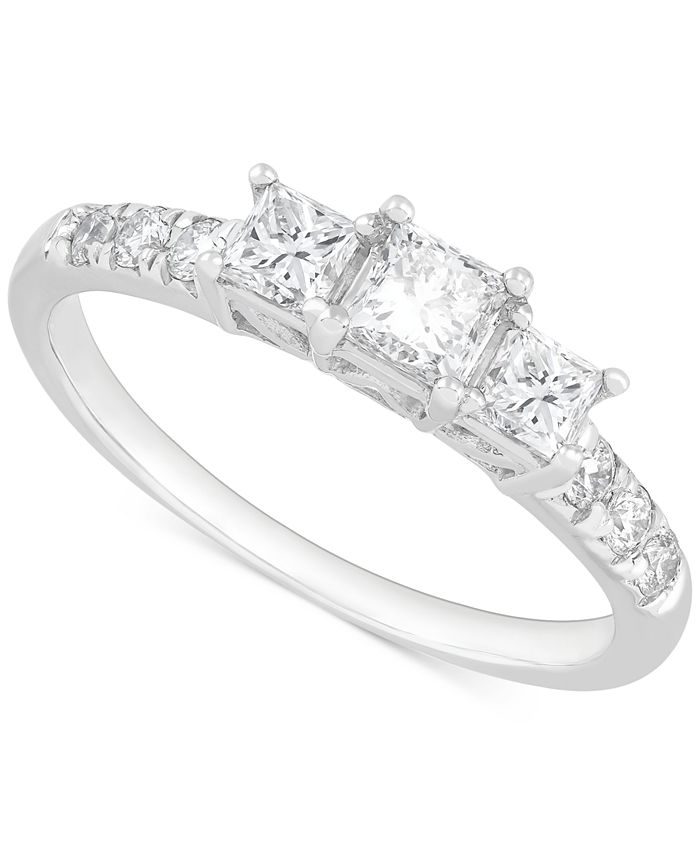 Macy s Diamond Princess Three Stone Engagement Ring 1 ct. t.w