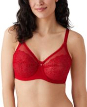 Red and Black Lace Cupless Bra Set Plus Size 8 - 22