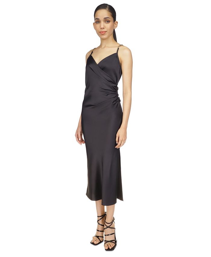 Michael Kors Women's Solid Chain Slip Dress - Macy's